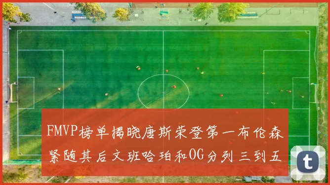 FMVP榜单揭晓唐斯荣登第一布伦森紧随其后文班哈珀和OG分列三到五位